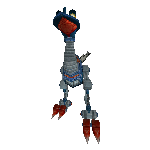 Riding MechaStrider (Red/Blue) In 3D