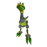 Riding MechaStrider (Flourescent Green) In 3D